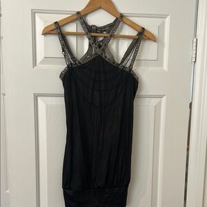 Salvage Black Textured Fabric Dress- Small